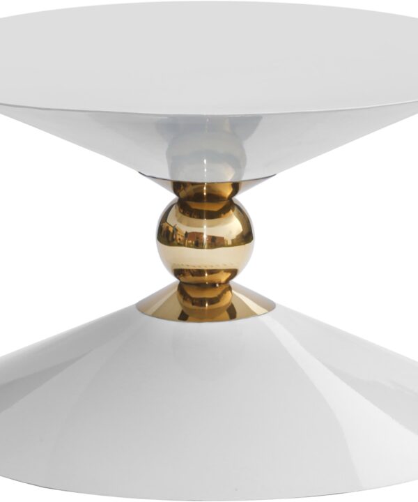 Malia White / Gold Coffee Table - Luxe Home Furnishings (Jersey City, NJ)