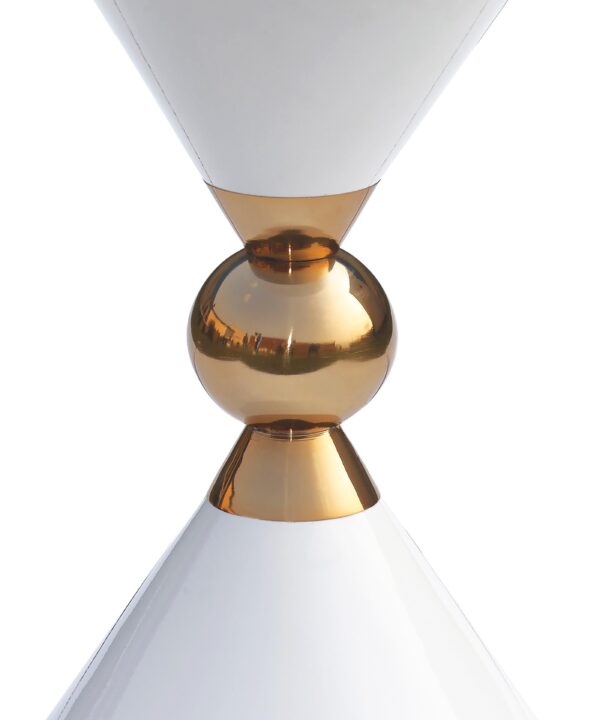 Malia White / Gold End Table - Luxe Home Furnishings (Jersey City, NJ)