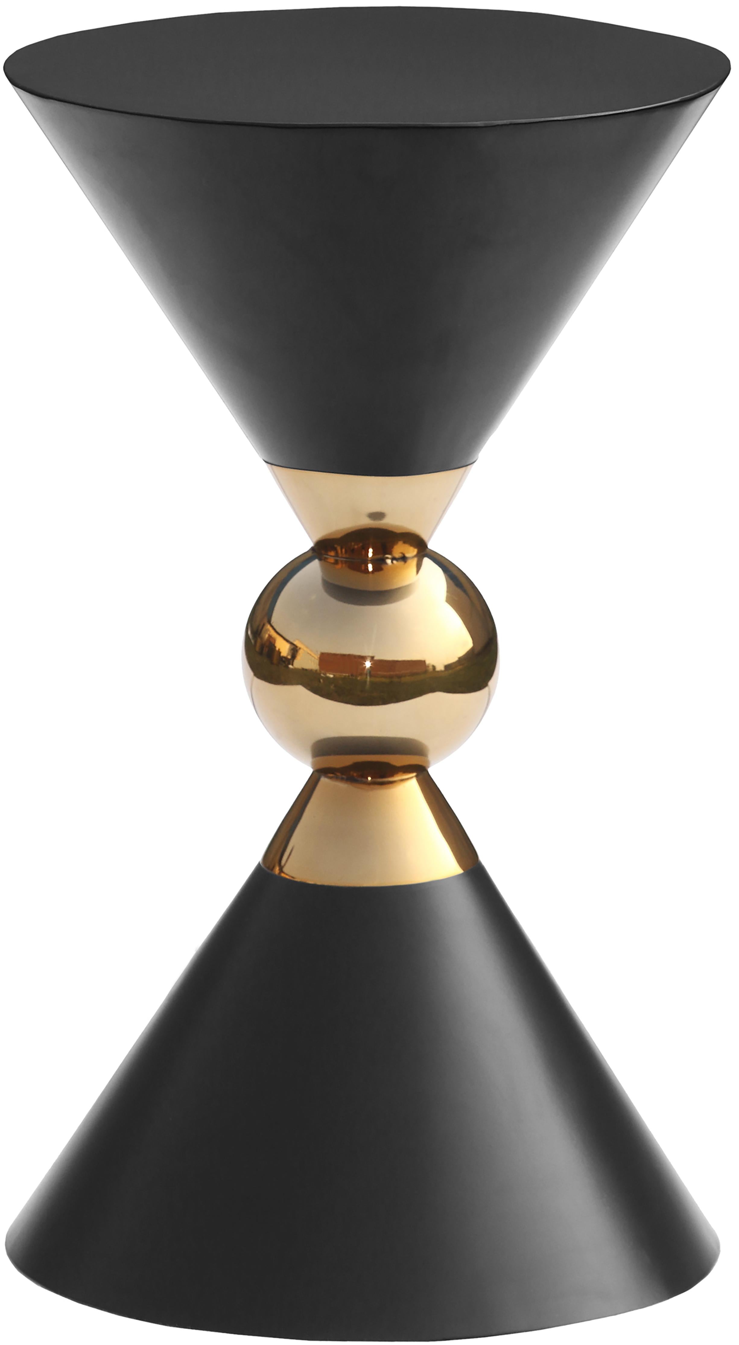 Malia Black / Gold End Table - Luxe Home Furnishings (Jersey City, NJ)