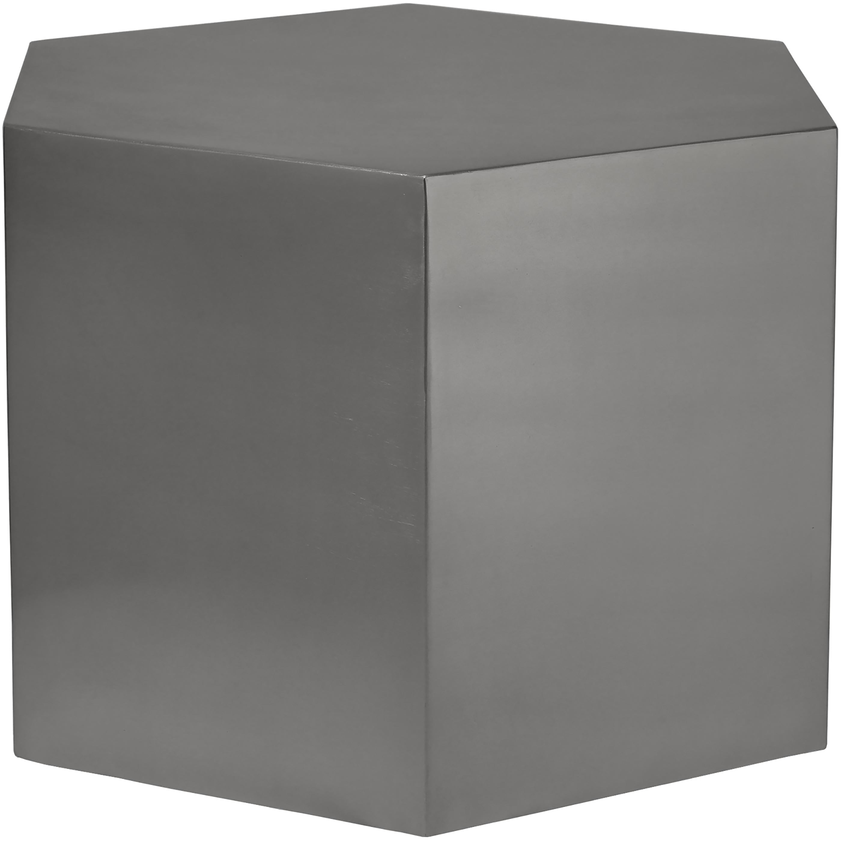 Hexagon Brushed Chrome Coffee Table - Luxe Home Furnishings (Jersey City, NJ)