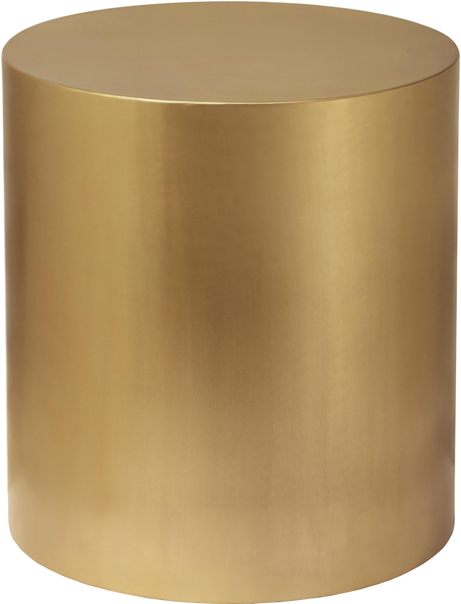 Cylinder Brushed Gold End Table - Luxe Home Furnishings (Jersey City, NJ)