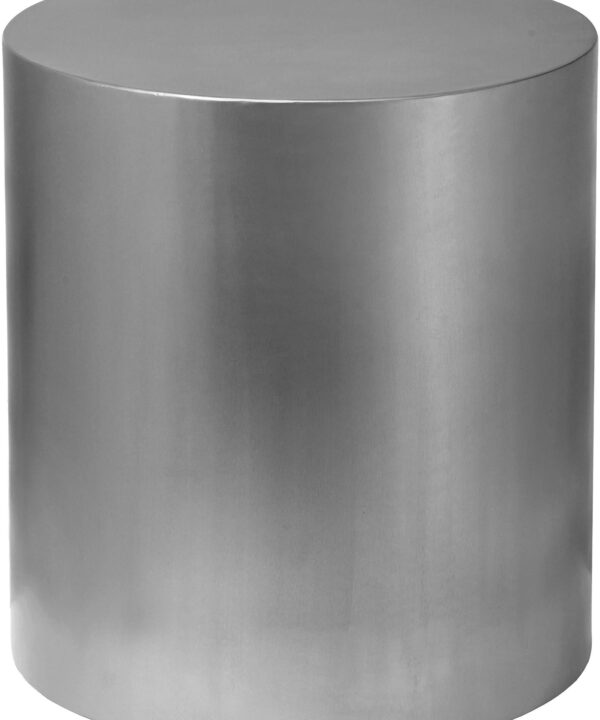 Cylinder Brushed Chrome End Table - Luxe Home Furnishings (Jersey City, NJ)
