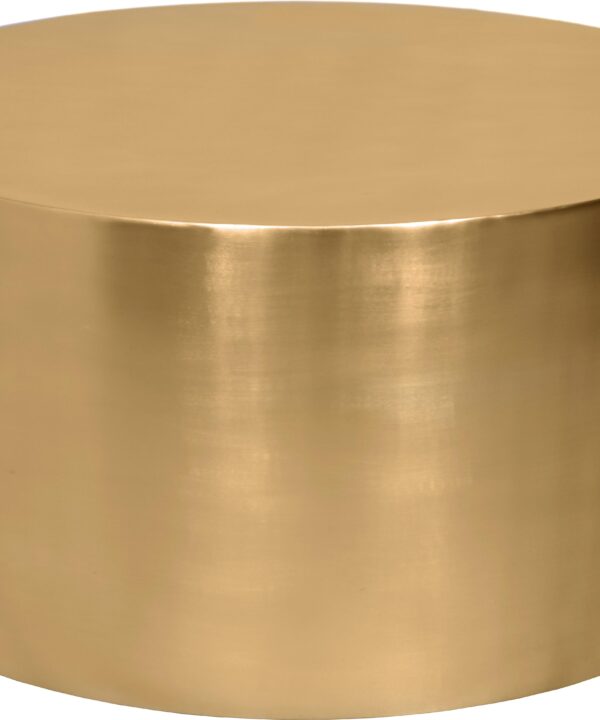 Cylinder Brushed Gold Coffee Table - Luxe Home Furnishings (Jersey City, NJ)