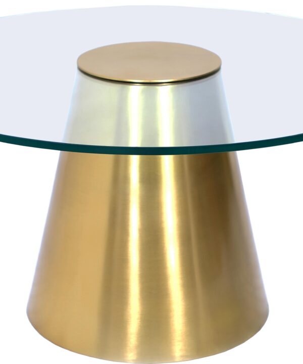 Glassimo Brushed Gold Coffee Table - Luxe Home Furnishings (Jersey City, NJ)
