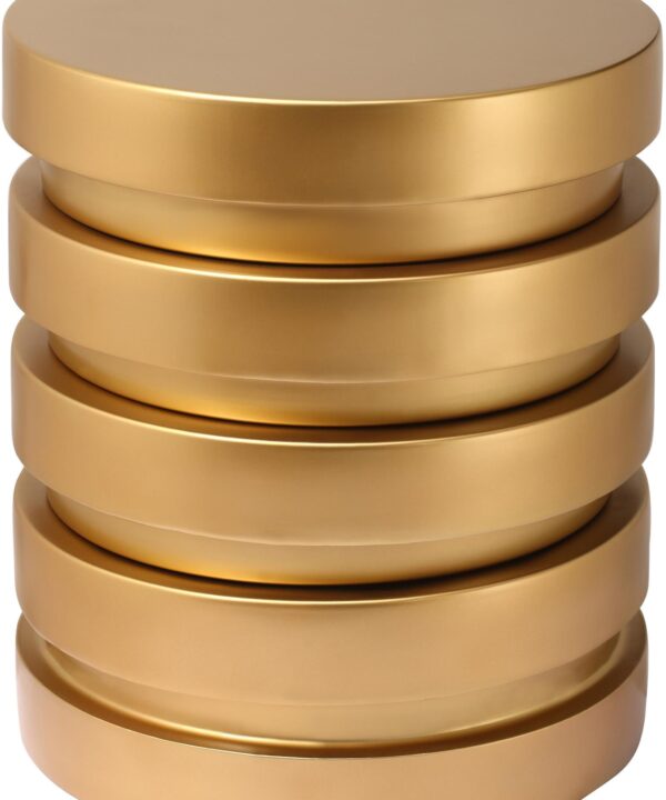 Levels Brushed Gold End Table - Luxe Home Furnishings (Jersey City, NJ)