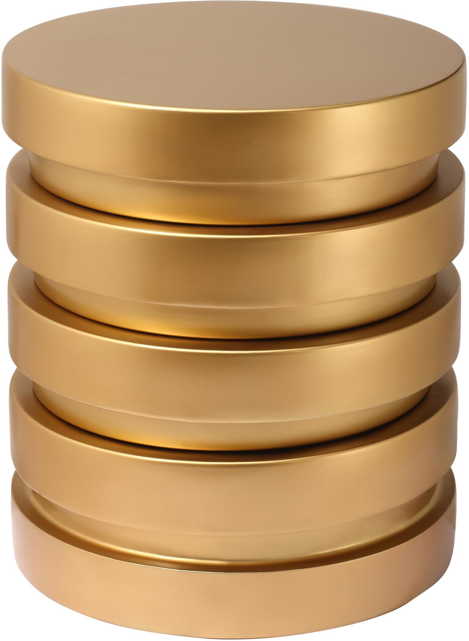 Levels Brushed Gold End Table - Luxe Home Furnishings (Jersey City, NJ)