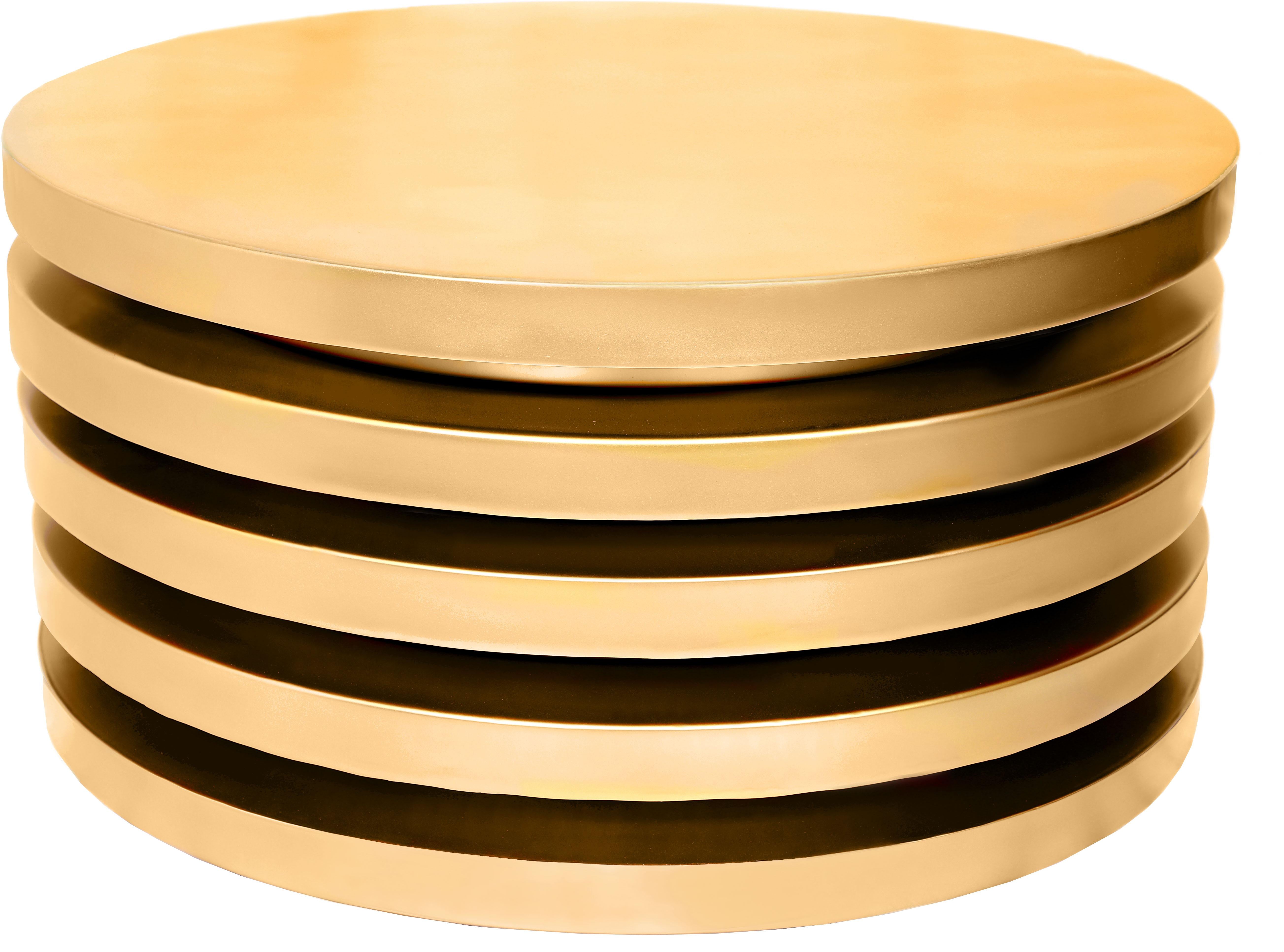 Levels Brushed Gold Coffee Table - Luxe Home Furnishings (Jersey City, NJ)