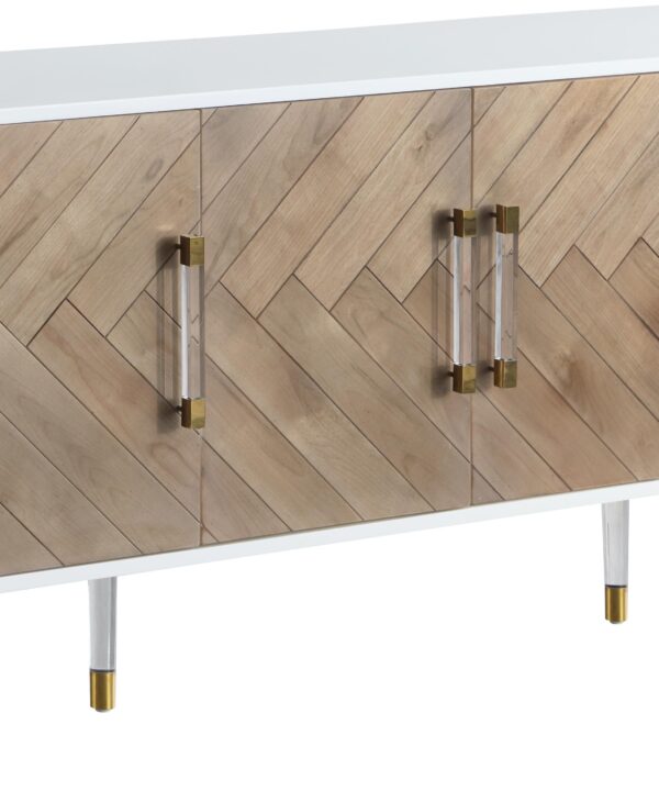 Jive White Lacquer Sideboard/Buffet - Luxe Home Furnishings (Jersey City, NJ)