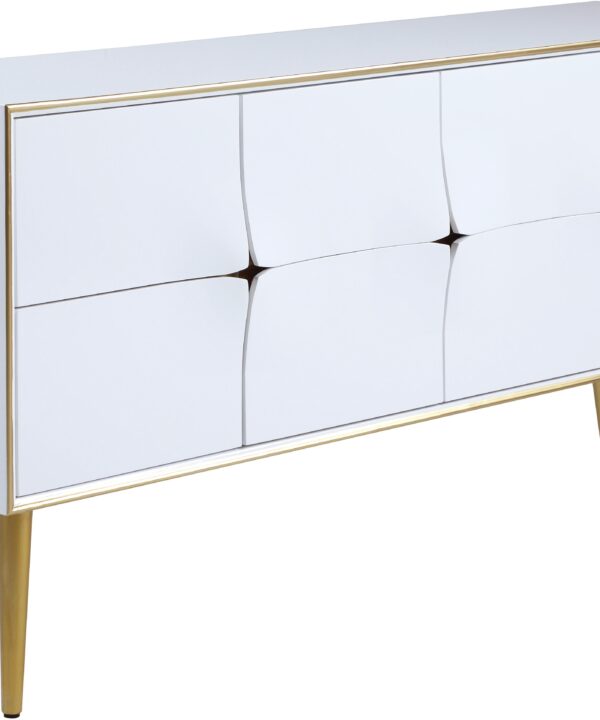 Pop White / Gold Sideboard/Buffet - Luxe Home Furnishings (Jersey City, NJ)