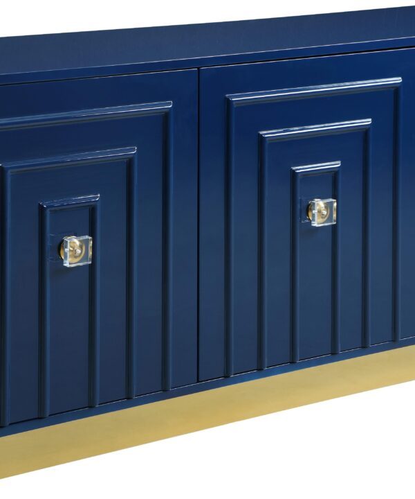 Cosmopolitan Navy Lacquer Sideboard/Buffet - Luxe Home Furnishings (Jersey City, NJ)