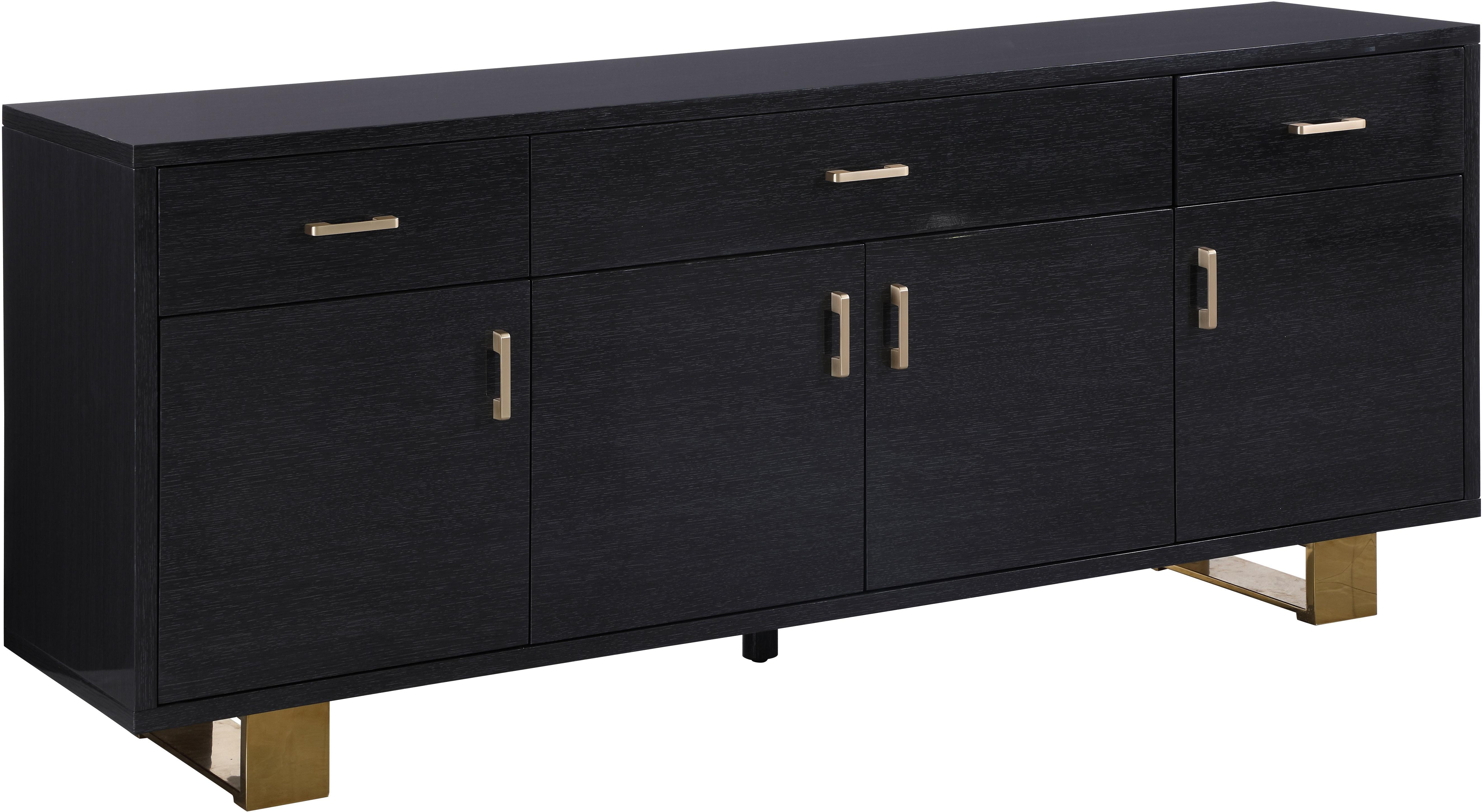 Excel Grey Oak Veneer Lacquer Sideboard/Buffet - Luxe Home Furnishings (Jersey City, NJ)