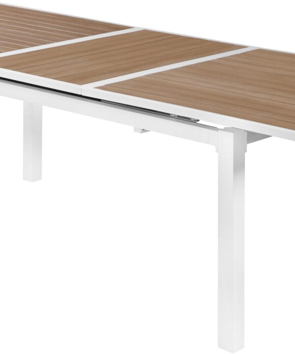 Nizuc Brown manufactured wood Outdoor Patio Extendable Aluminum Dining Table - Luxe Home Furnishings (Jersey City, NJ)