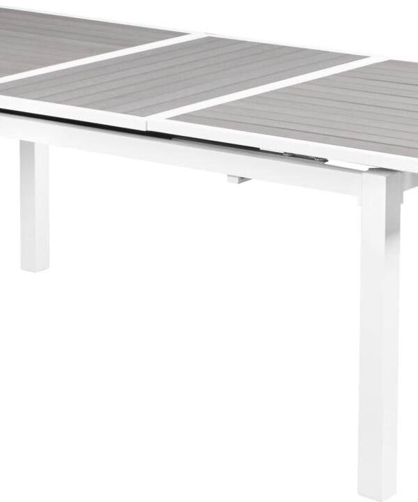 Nizuc Grey manufactured wood Outdoor Patio Extendable Aluminum Dining Table - Luxe Home Furnishings (Jersey City, NJ)