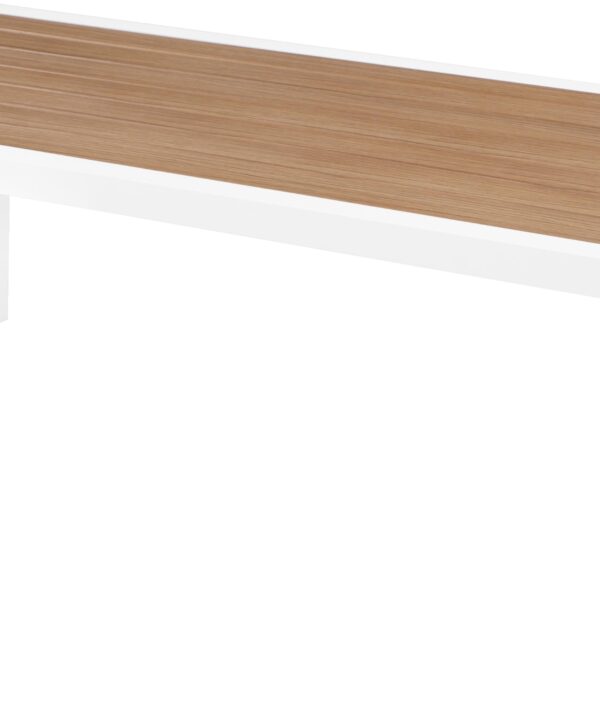 Nizuc Brown manufactured wood Outdoor Patio Aluminum Coffee Table - Luxe Home Furnishings (Jersey City, NJ)