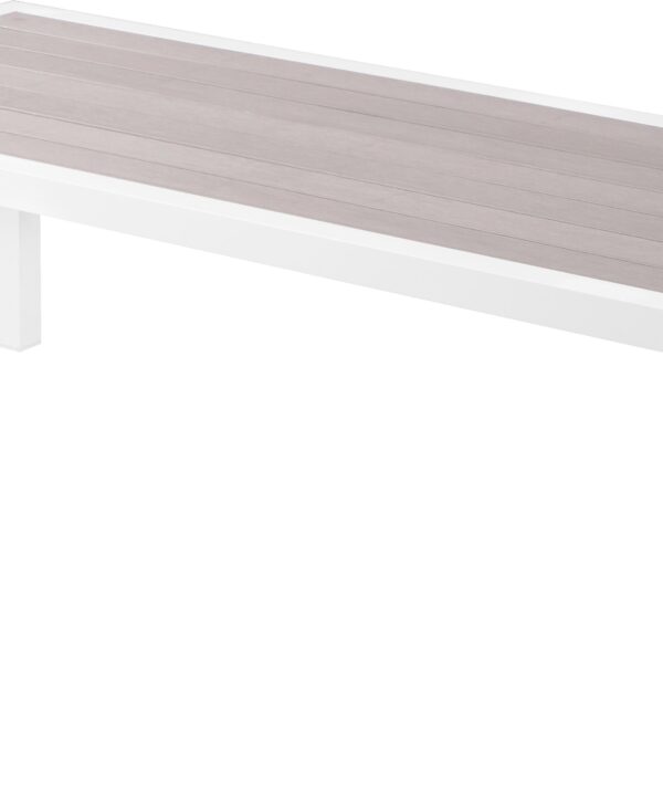 Nizuc Grey manufactured wood Outdoor Patio Aluminum Coffee Table - Luxe Home Furnishings (Jersey City, NJ)