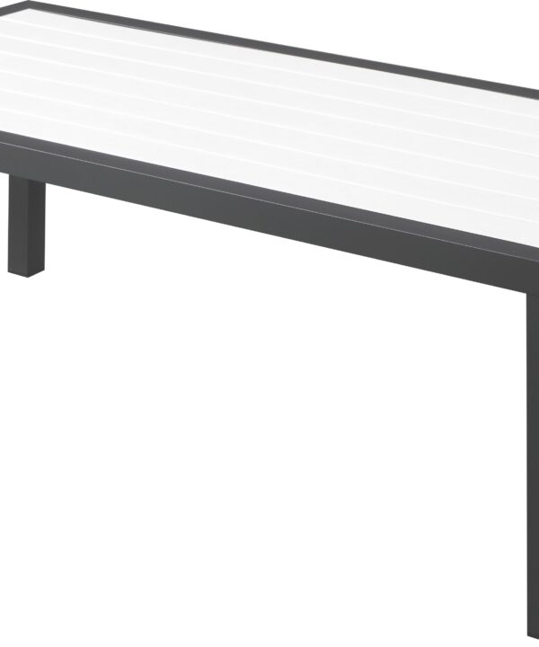 Nizuc White manufactured wood Outdoor Patio Aluminum Coffee Table - Luxe Home Furnishings (Jersey City, NJ)