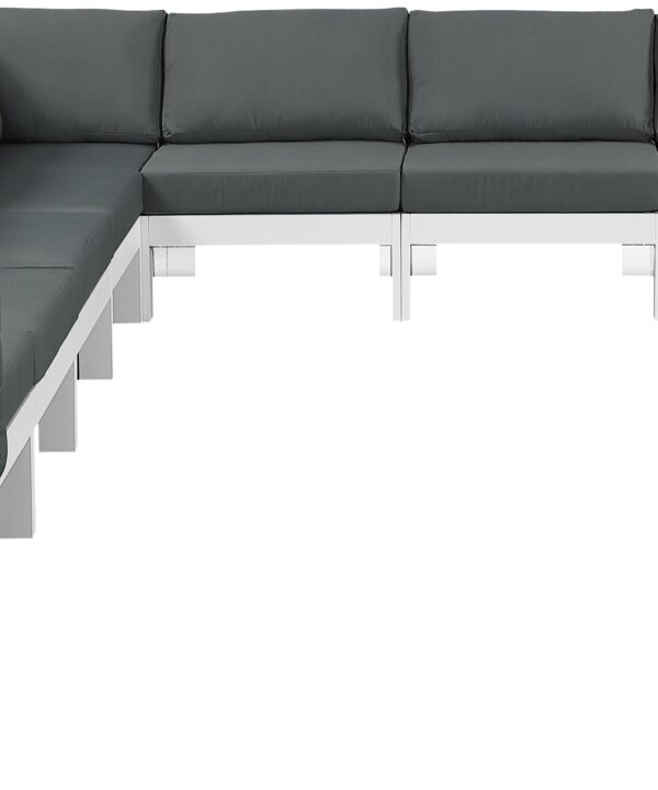 Nizuc Grey Waterproof Fabric Outdoor Patio Modular Sectional - Luxe Home Furnishings (Jersey City, NJ)