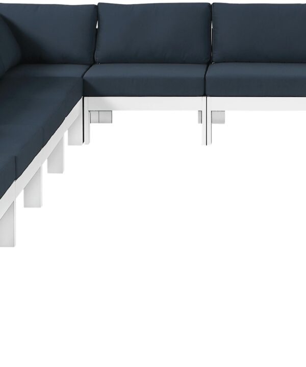 Nizuc Navy Waterproof Fabric Outdoor Patio Modular Sectional - Luxe Home Furnishings (Jersey City, NJ)
