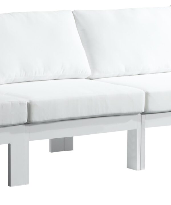 Nizuc White Waterproof Fabric Outdoor Patio Modular Sofa - Luxe Home Furnishings (Jersey City, NJ)