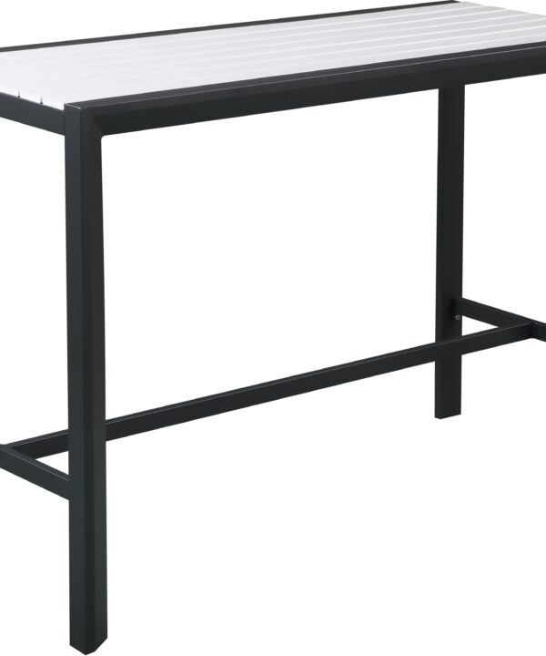 Nizuc White manufactured wood Outdoor Patio Aluminum Rectangle Bar Table - Luxe Home Furnishings (Jersey City, NJ)