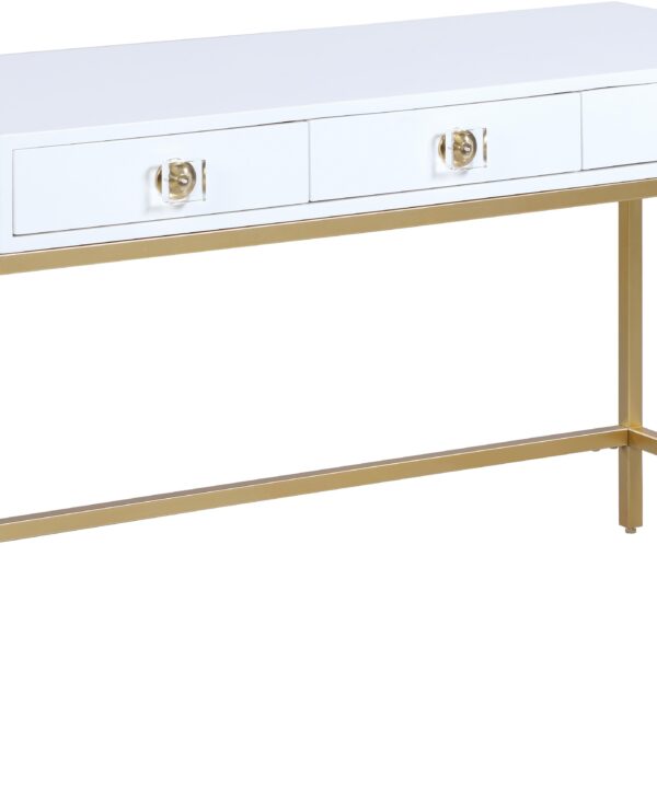 Abigail White / Gold Desk/Console - Luxe Home Furnishings (Jersey City, NJ)