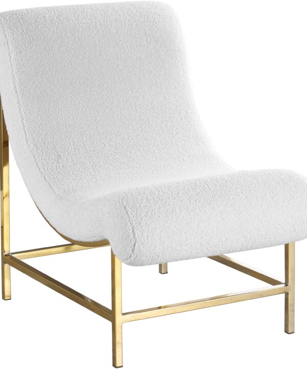 Nube White Faux Sheepskin Fur Accent Chair - Luxe Home Furnishings (Jersey City, NJ)