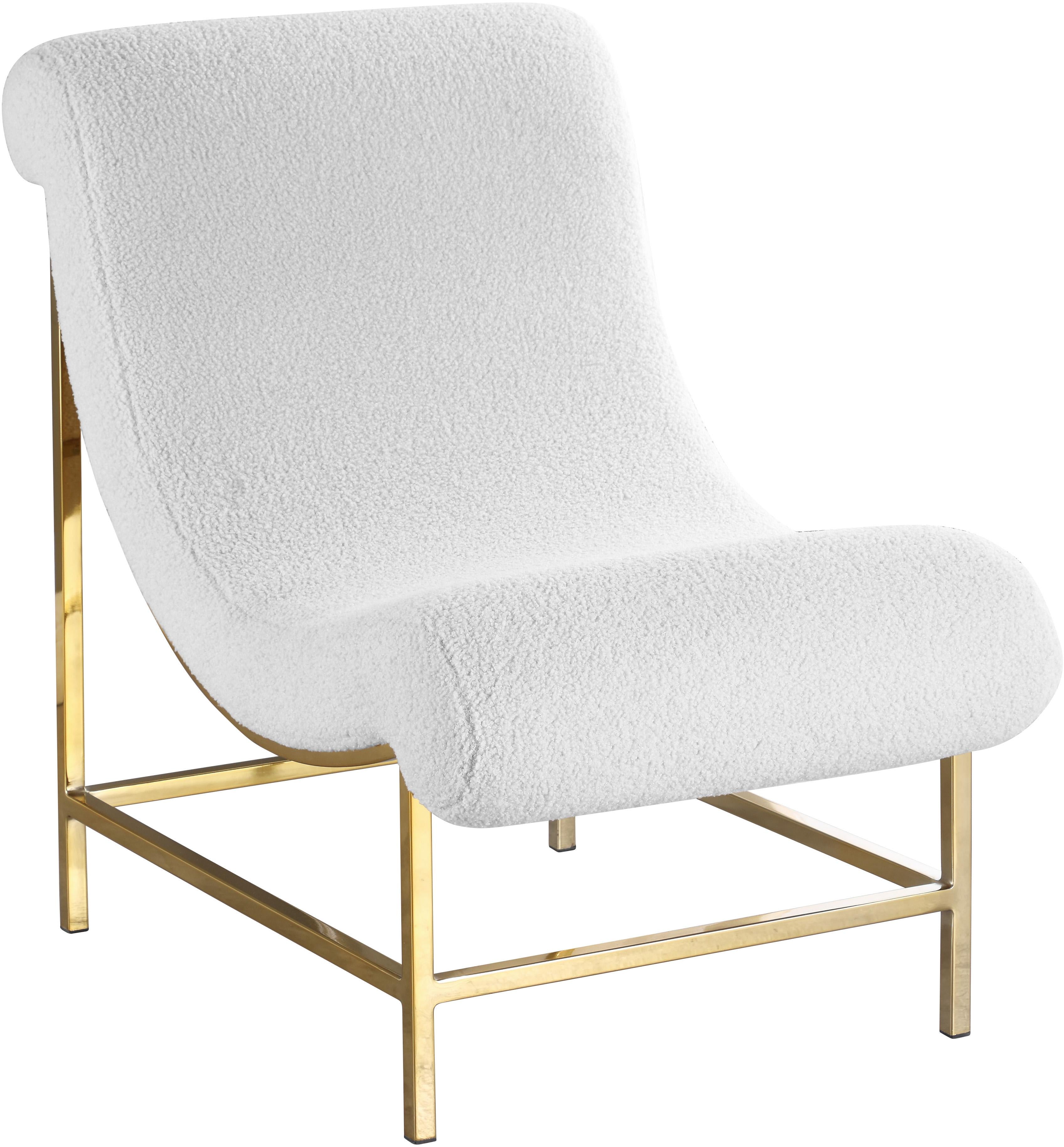 Nube White Faux Sheepskin Fur Accent Chair - Luxe Home Furnishings (Jersey City, NJ)