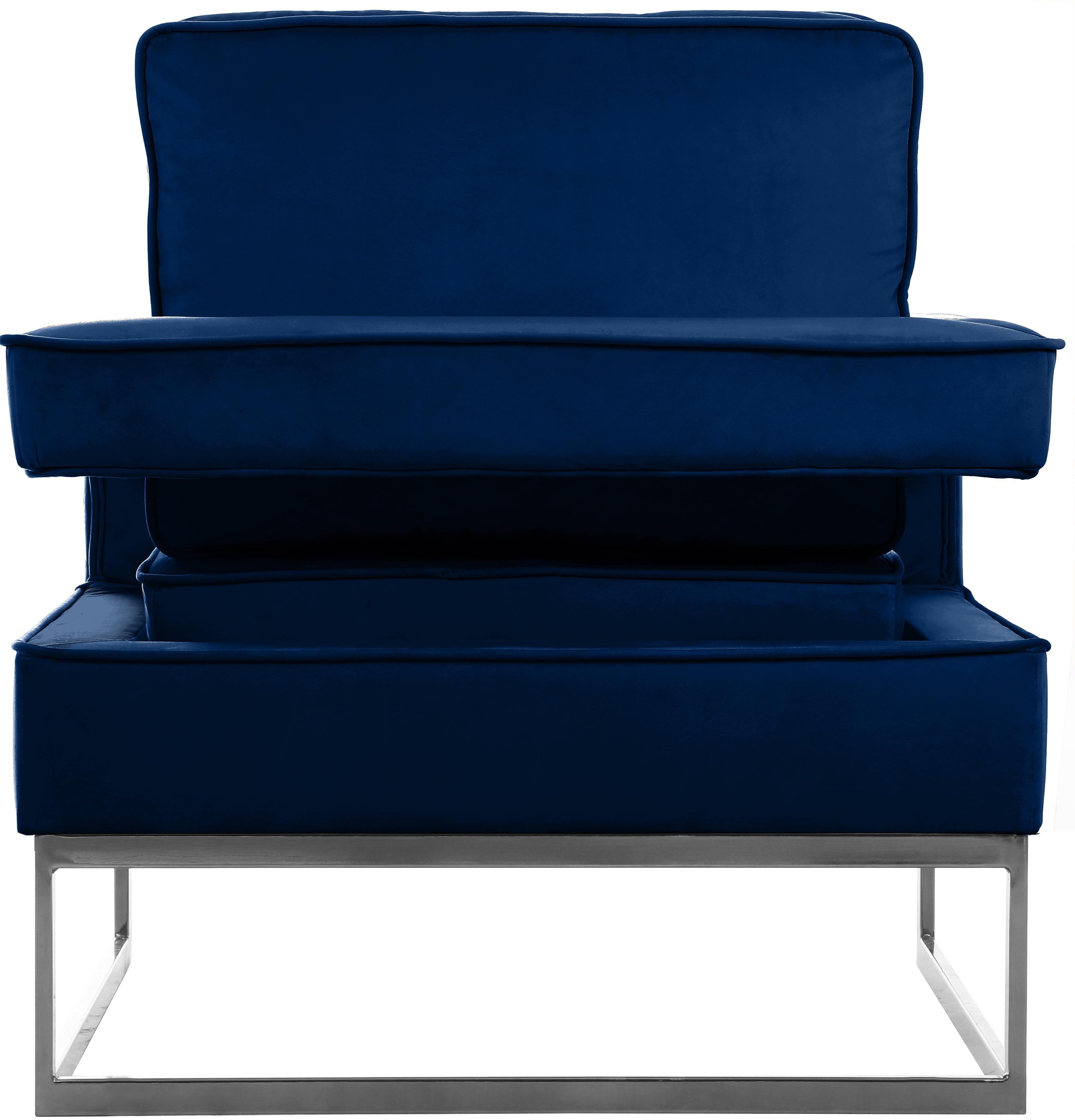 Noah Navy Velvet Accent Chair - Luxe Home Furnishings (Jersey City, NJ)