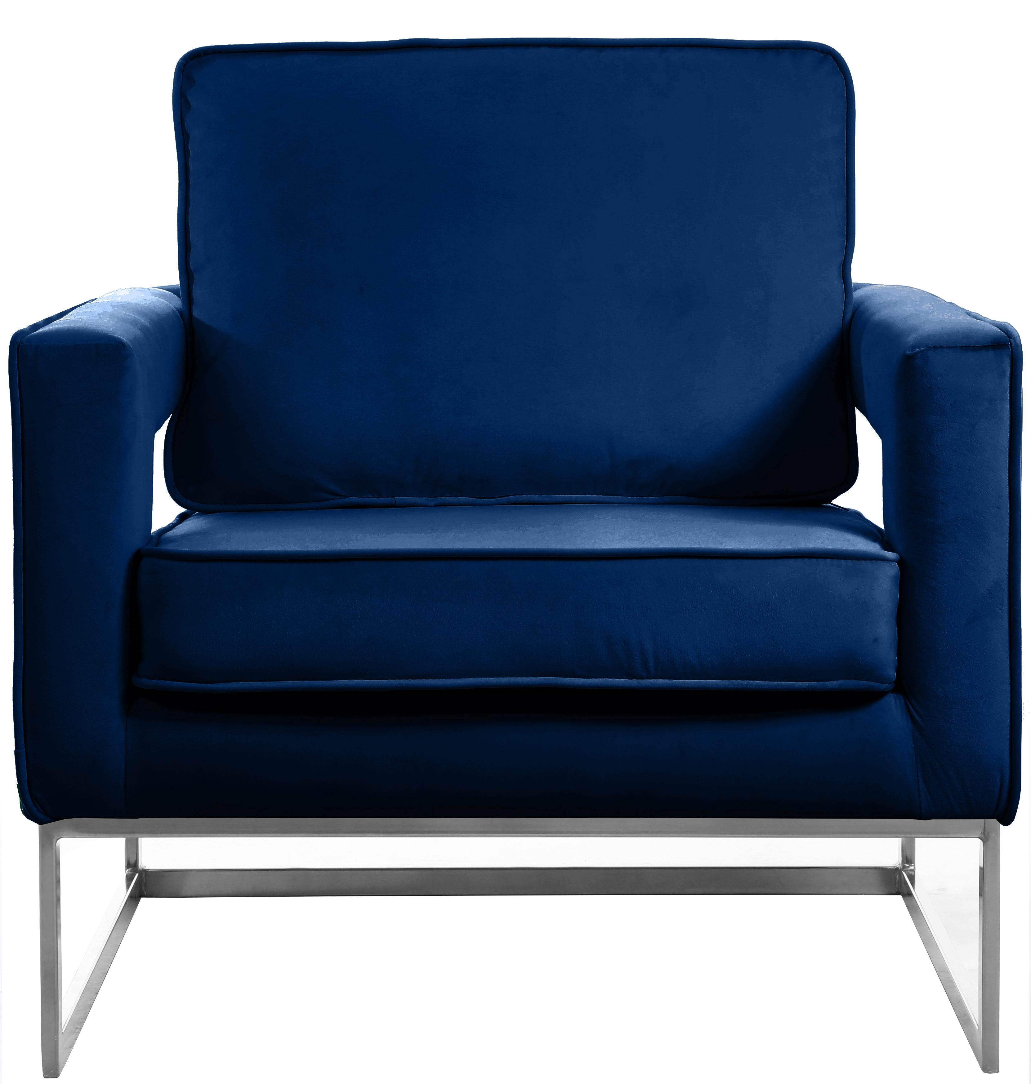 Noah Navy Velvet Accent Chair - Luxe Home Furnishings (Jersey City, NJ)