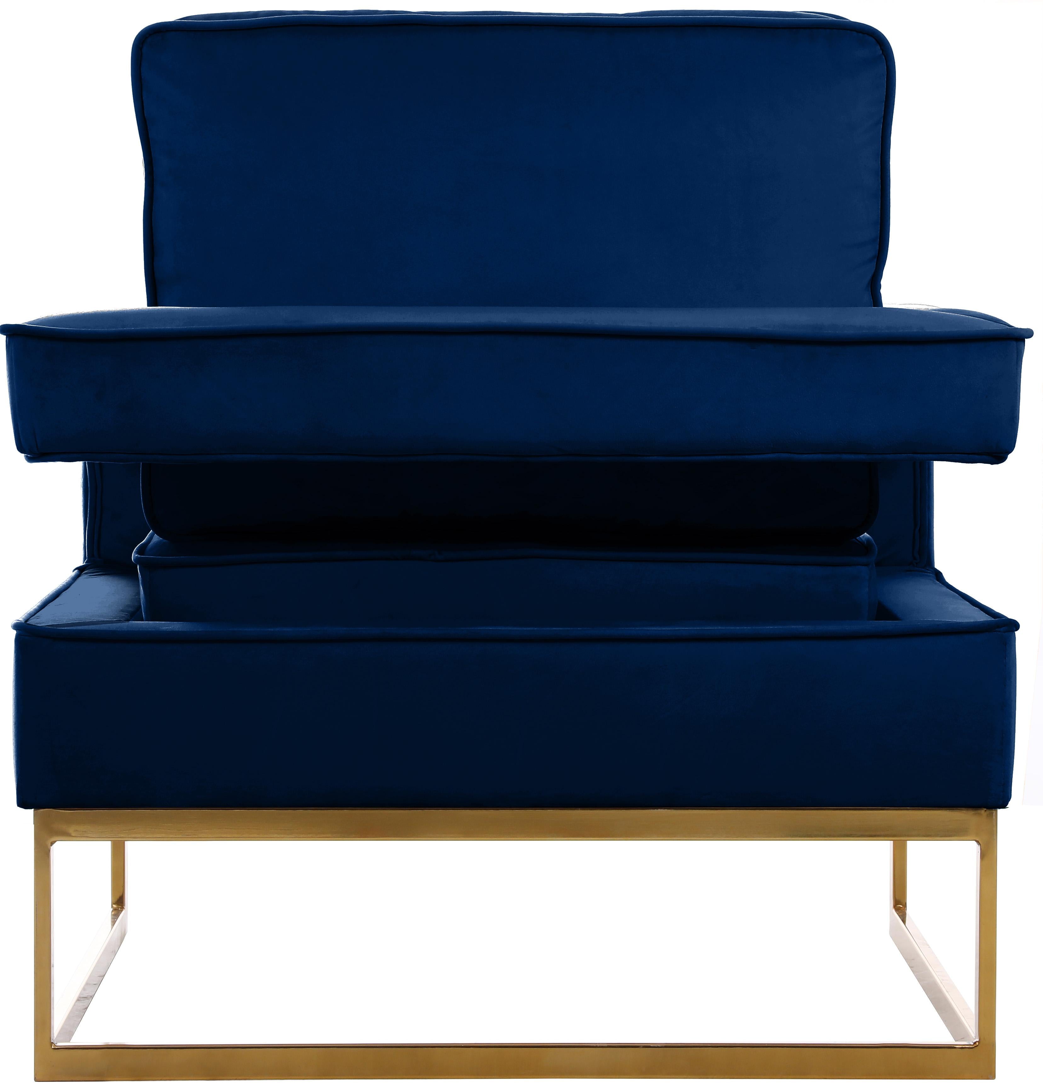 Noah Navy Velvet Accent Chair - Luxe Home Furnishings (Jersey City, NJ)