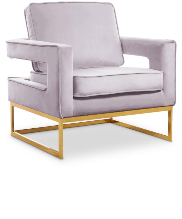Noah Pink Velvet Accent Chair - Luxe Home Furnishings (Jersey City, NJ)