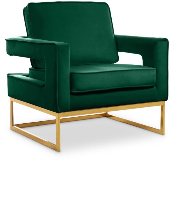 Noah Green Velvet Accent Chair - Luxe Home Furnishings (Jersey City, NJ)