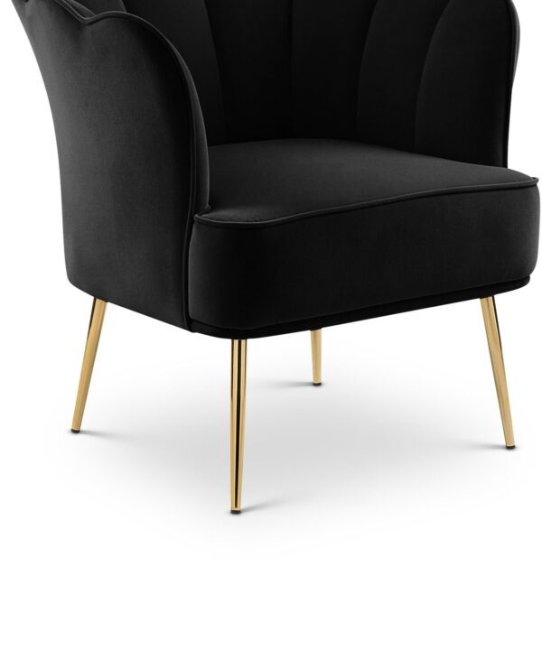 Jester Black Velvet Accent Chair - Luxe Home Furnishings (Jersey City, NJ)