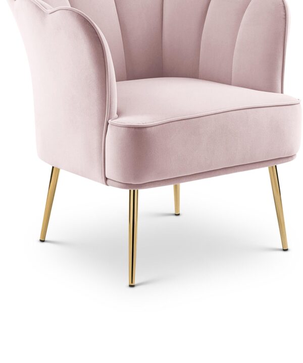 Jester Pink Velvet Accent Chair - Luxe Home Furnishings (Jersey City, NJ)