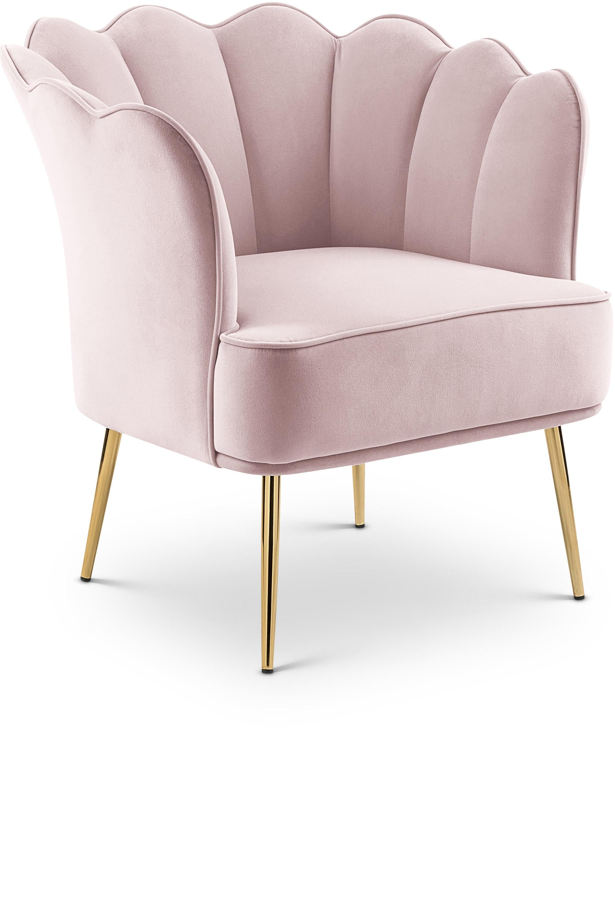 Jester Pink Velvet Accent Chair - Luxe Home Furnishings (Jersey City, NJ)