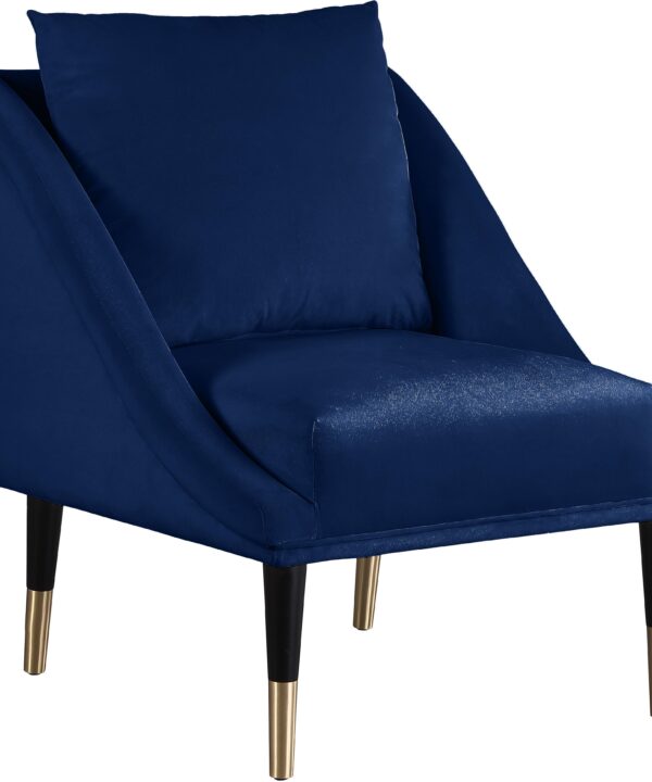 Elegante Navy Velvet Accent Chair - Luxe Home Furnishings (Jersey City, NJ)