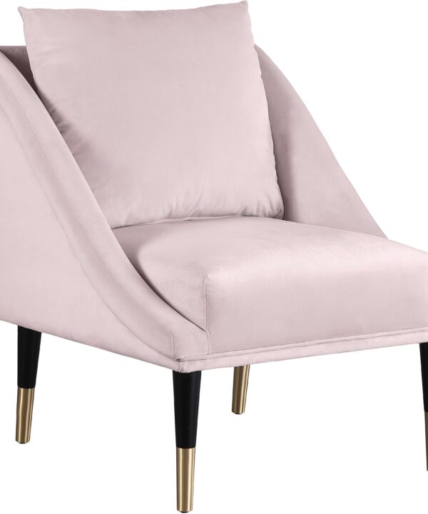 Elegante Pink Velvet Accent Chair - Luxe Home Furnishings (Jersey City, NJ)
