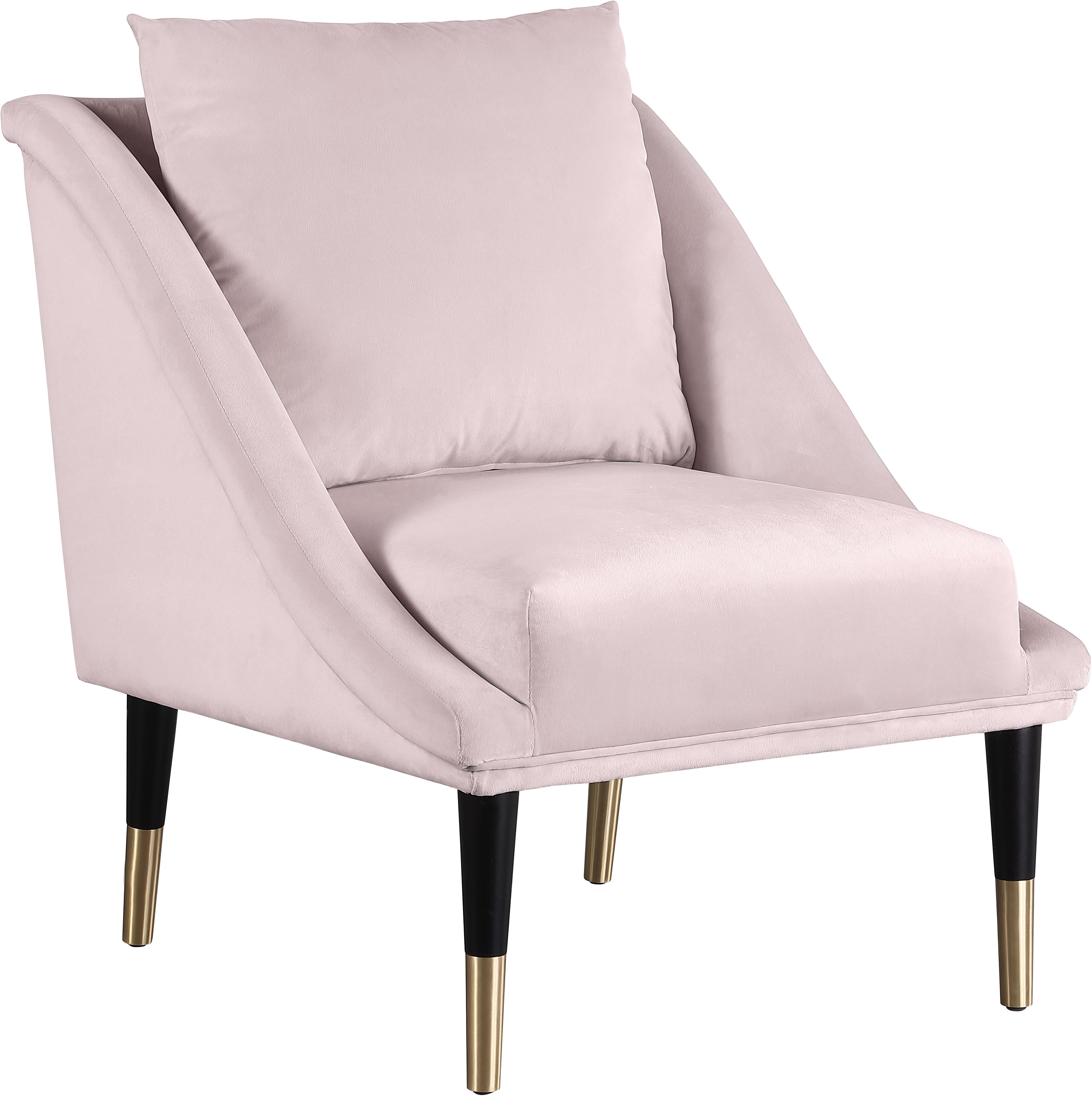 Elegante Pink Velvet Accent Chair - Luxe Home Furnishings (Jersey City, NJ)