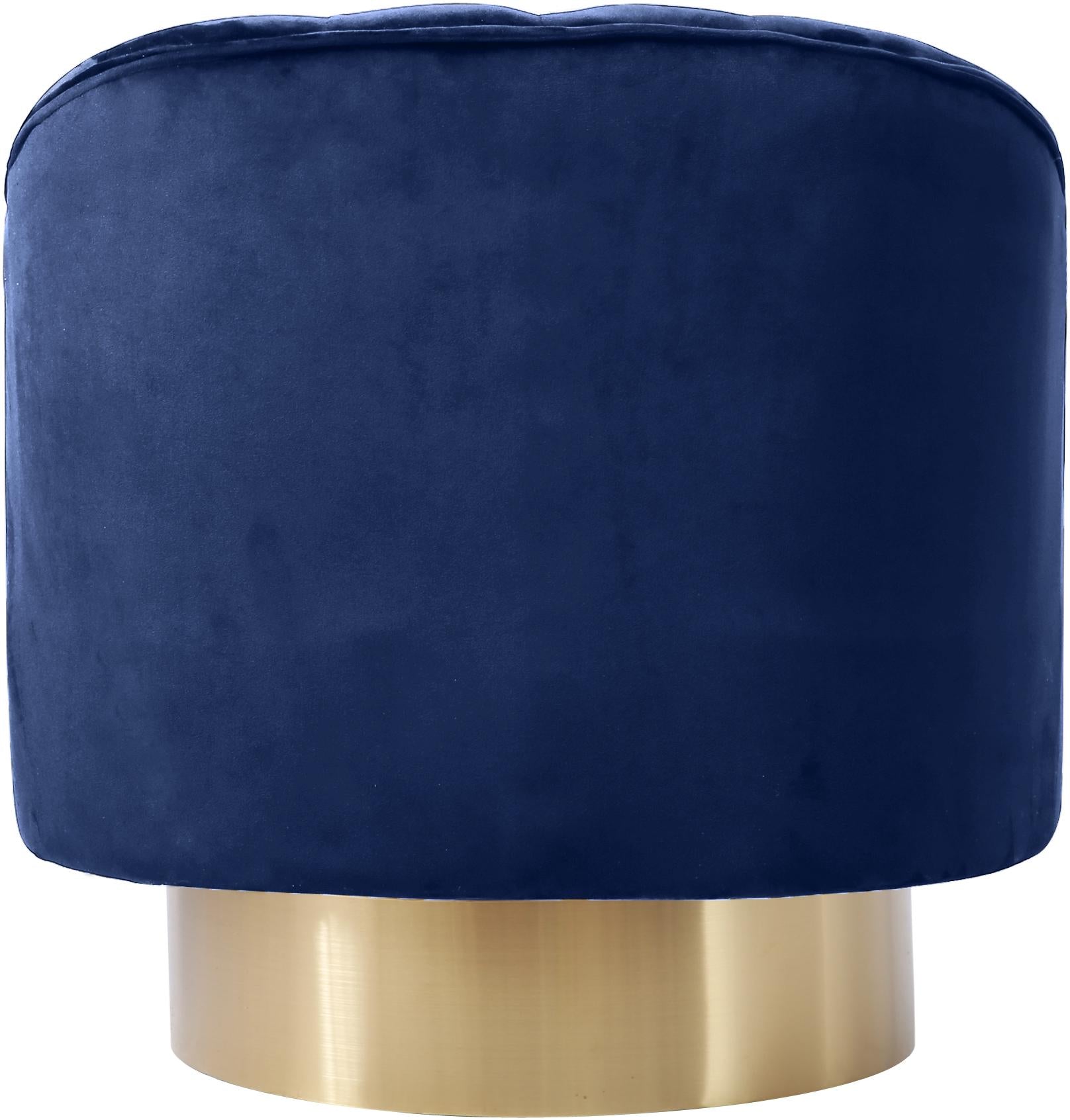 Farrah Navy Velvet Accent Chair - Luxe Home Furnishings (Jersey City, NJ)