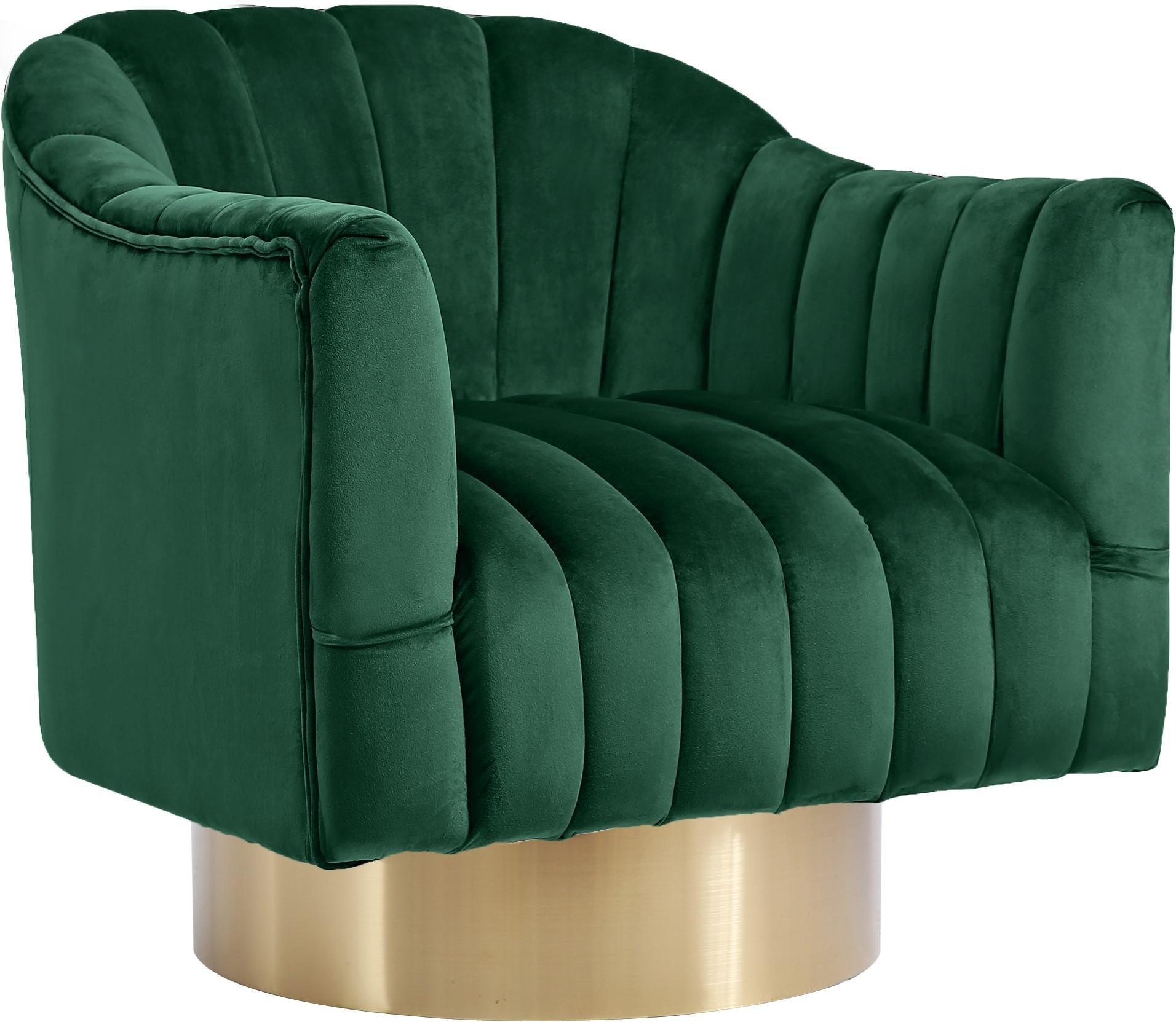 Farrah Green Velvet Accent Chair - Luxe Home Furnishings (Jersey City, NJ)