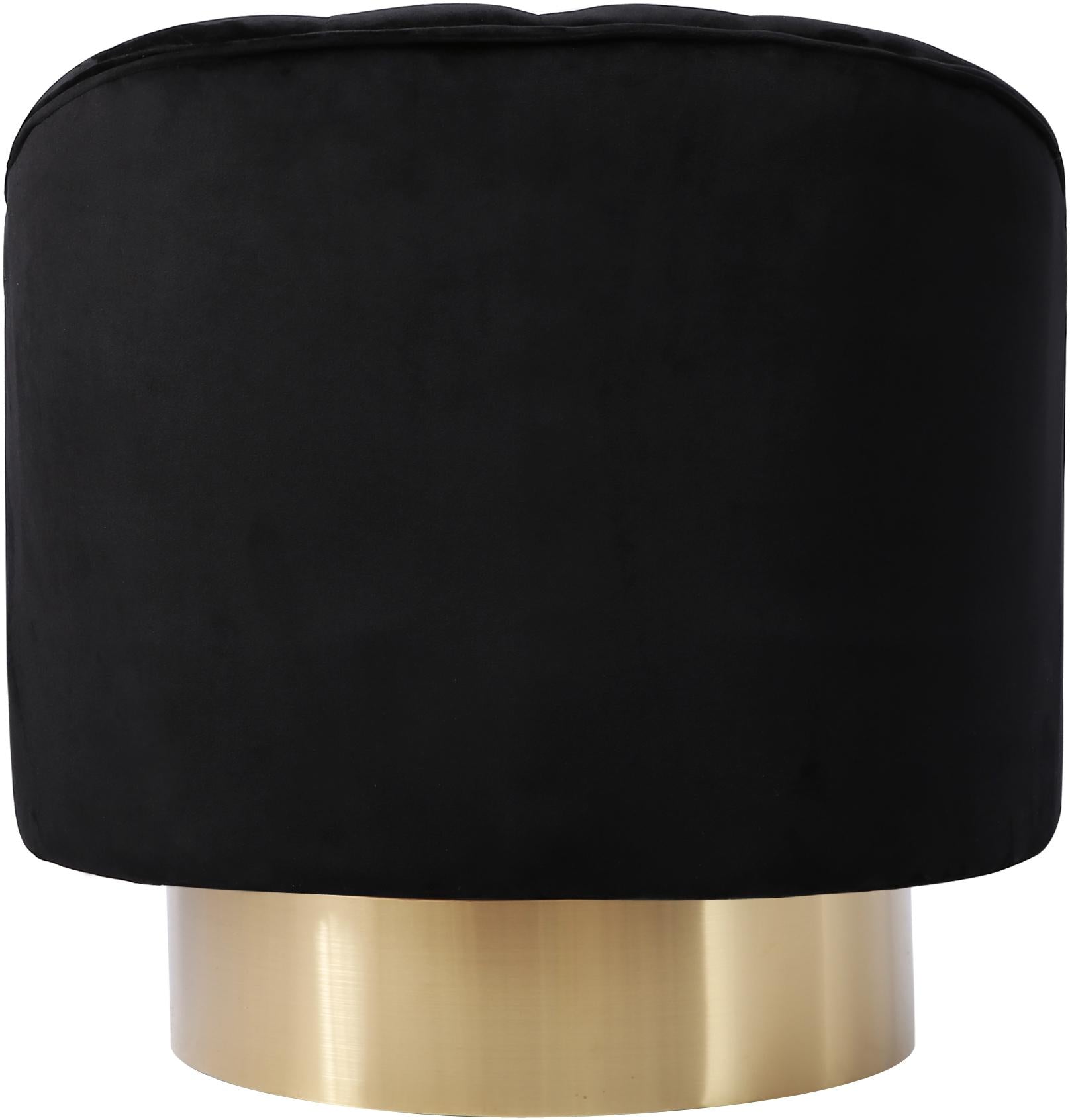 Farrah Black Velvet Accent Chair - Luxe Home Furnishings (Jersey City, NJ)