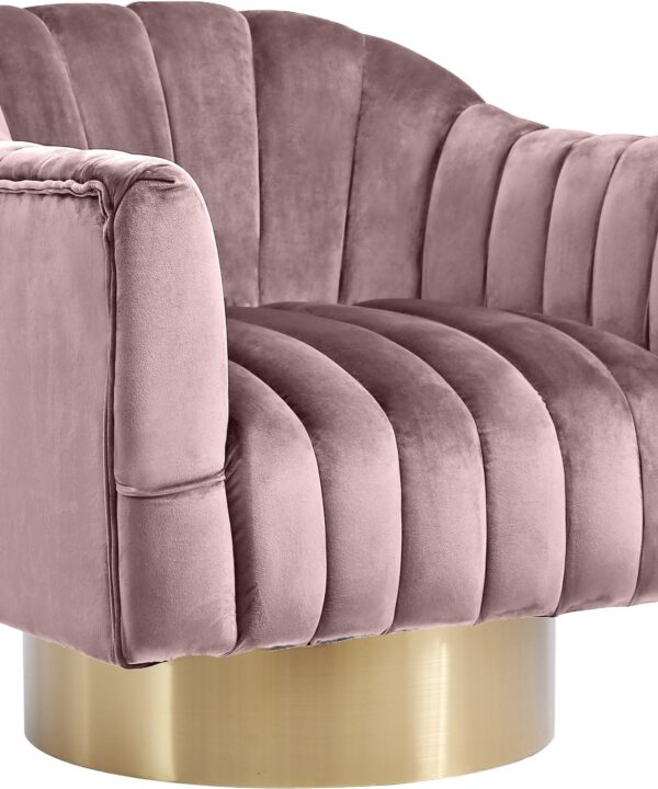 Farrah Pink Velvet Accent Chair - Luxe Home Furnishings (Jersey City, NJ)