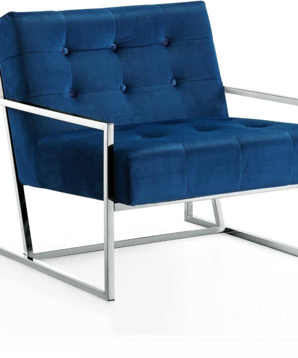 Alexis Navy Velvet Accent Chair - Luxe Home Furnishings (Jersey City, NJ)