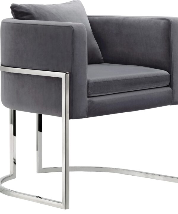 Pippa Grey Velvet Accent Chair - Luxe Home Furnishings (Jersey City, NJ)
