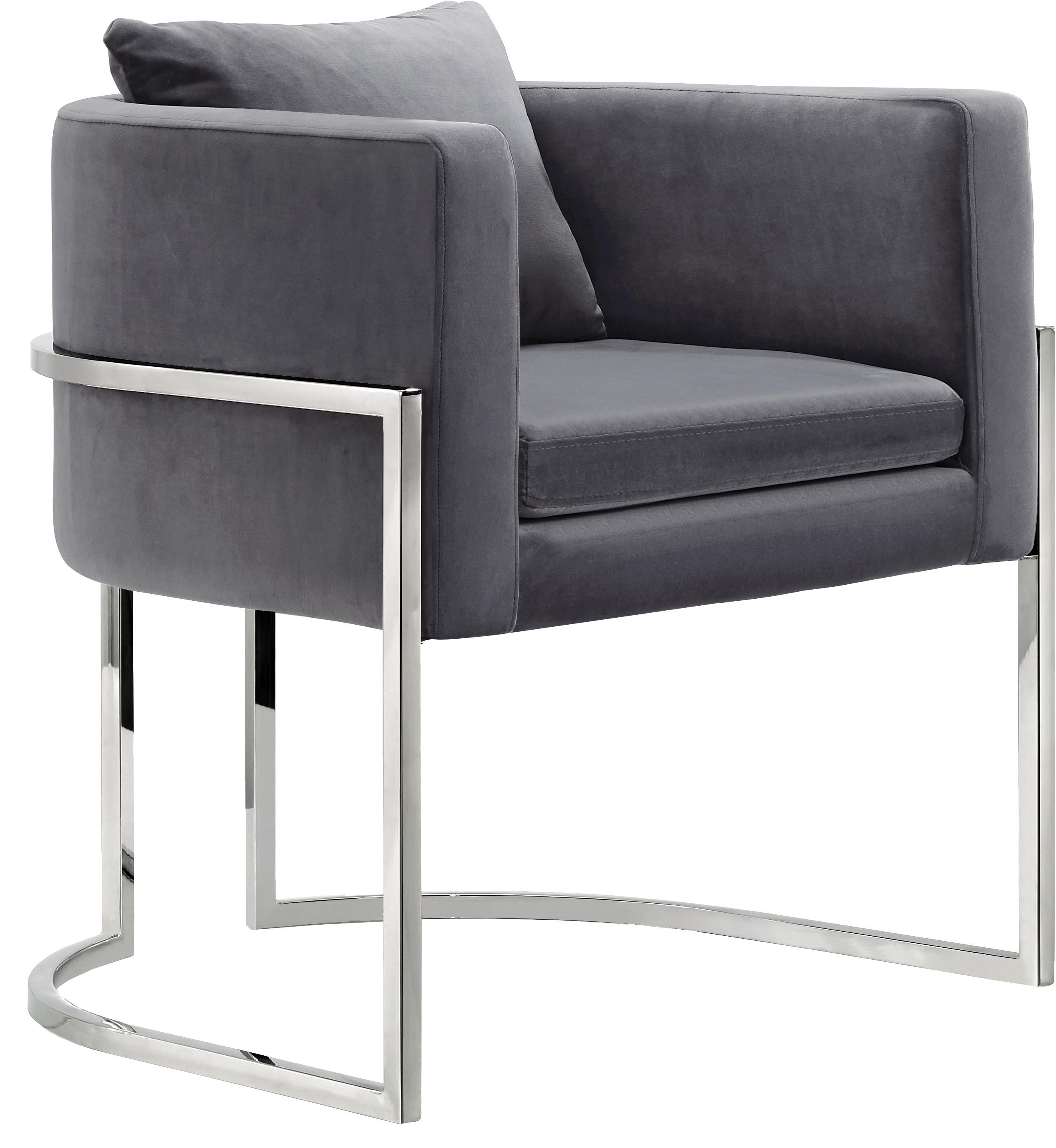 Pippa Grey Velvet Accent Chair - Luxe Home Furnishings (Jersey City, NJ)