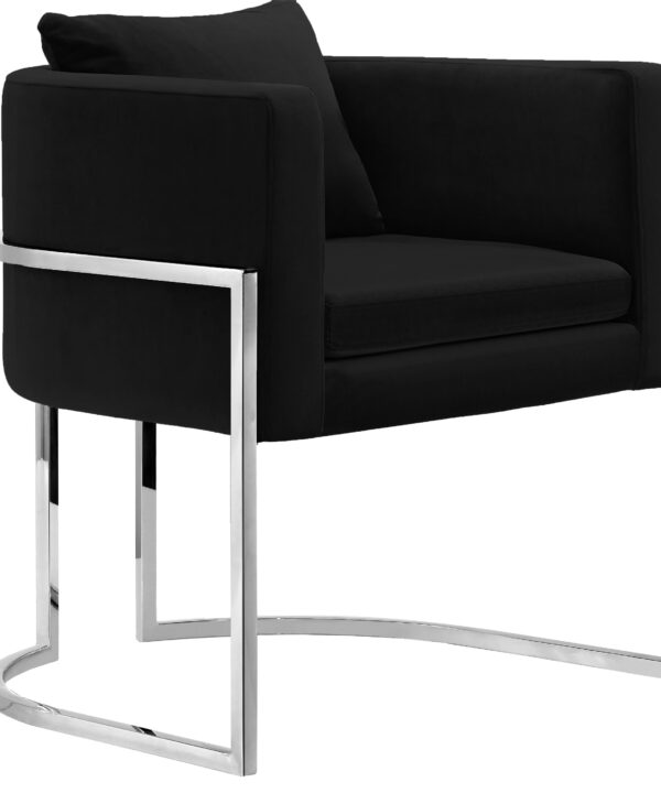 Pippa Black Velvet Accent Chair - Luxe Home Furnishings (Jersey City, NJ)