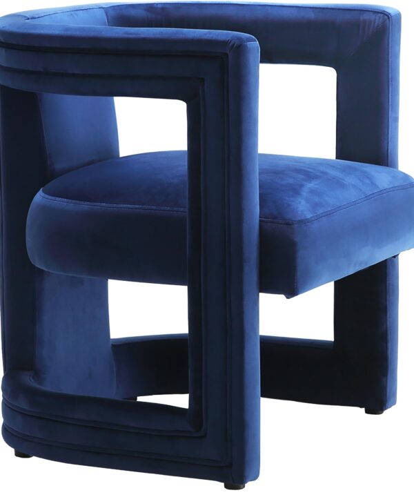Blair Navy Velvet Accent Chair - Luxe Home Furnishings (Jersey City, NJ)