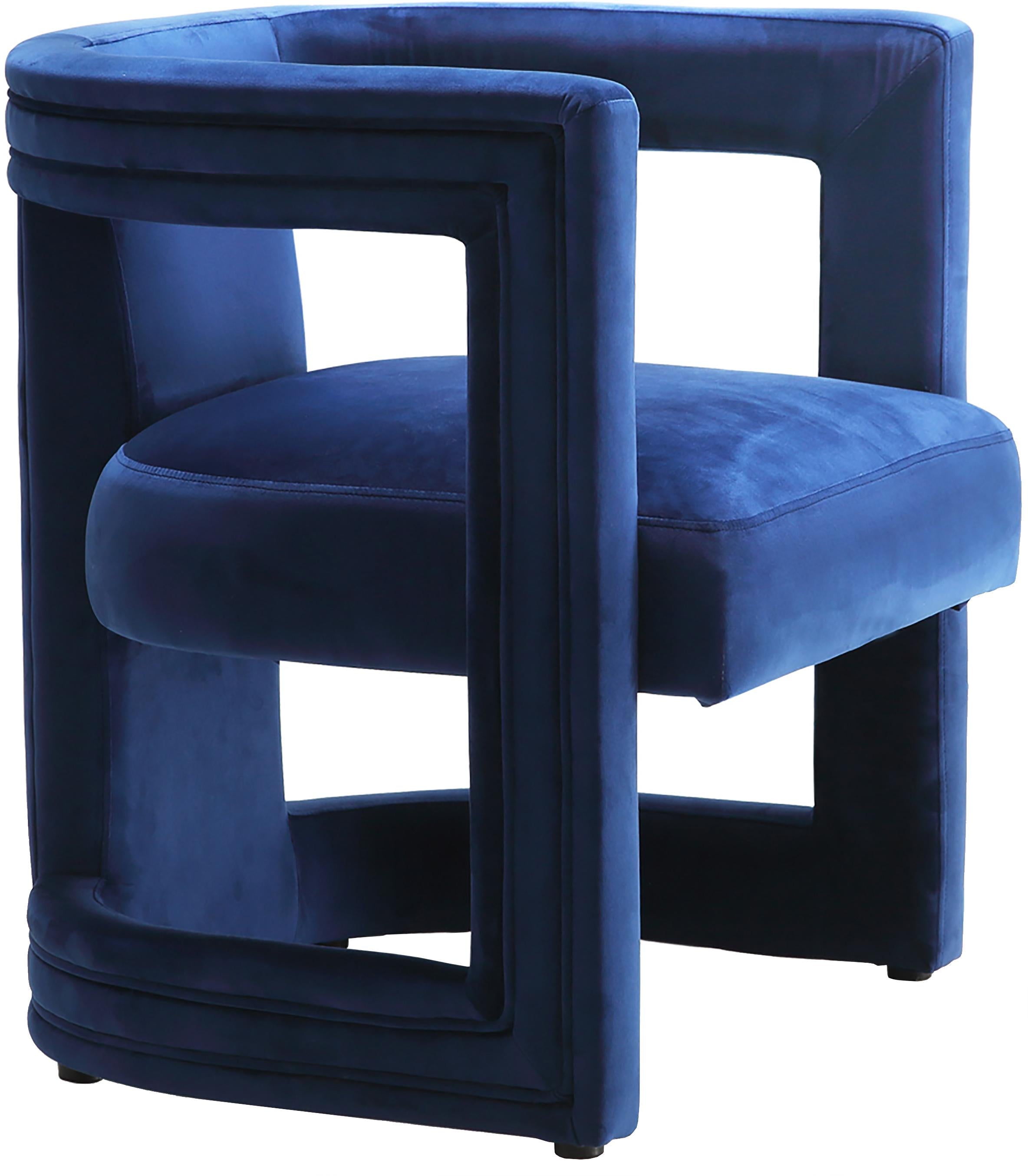 Blair Navy Velvet Accent Chair - Luxe Home Furnishings (Jersey City, NJ)