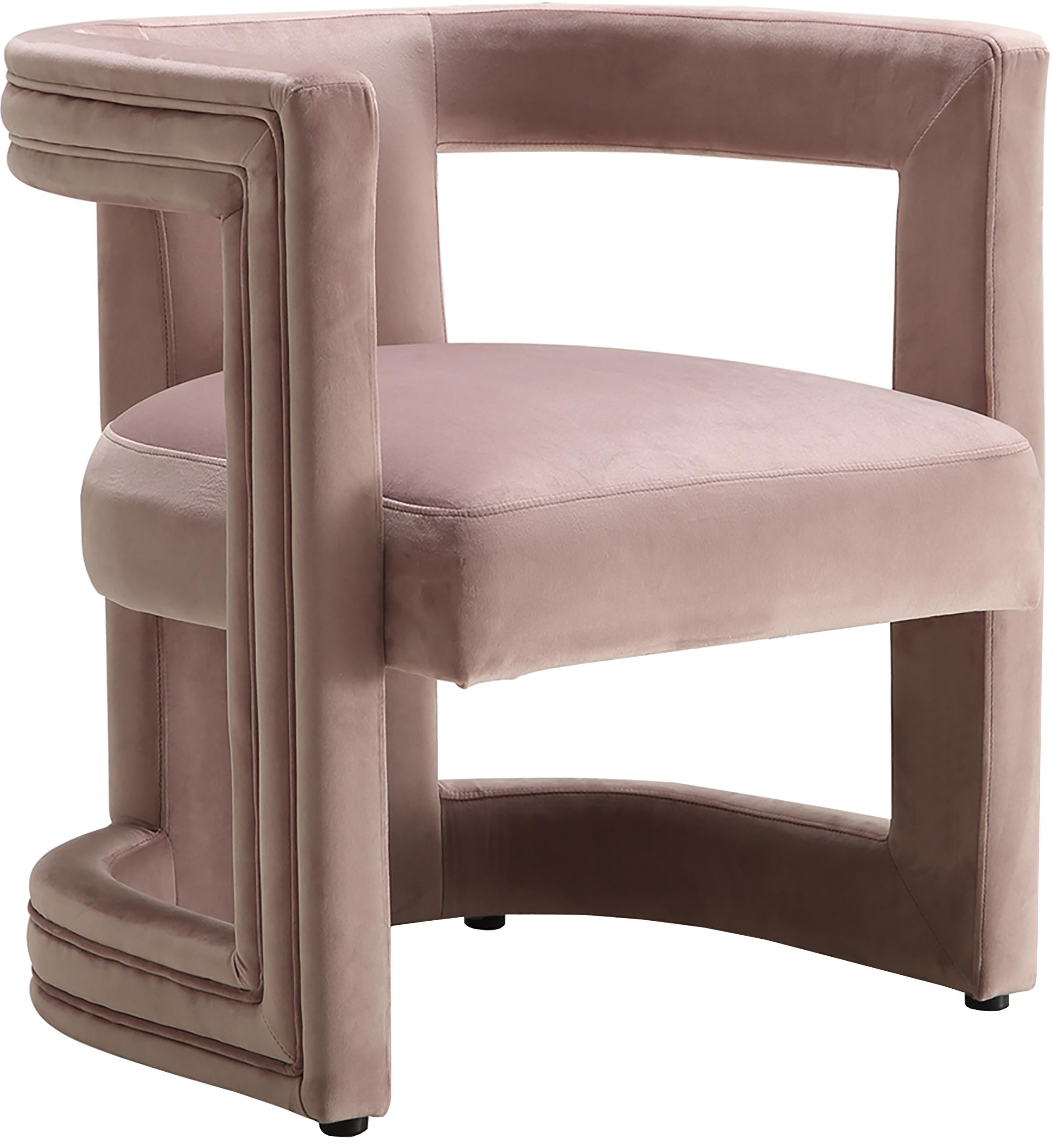 Blair Pink Velvet Accent Chair - Luxe Home Furnishings (Jersey City, NJ)