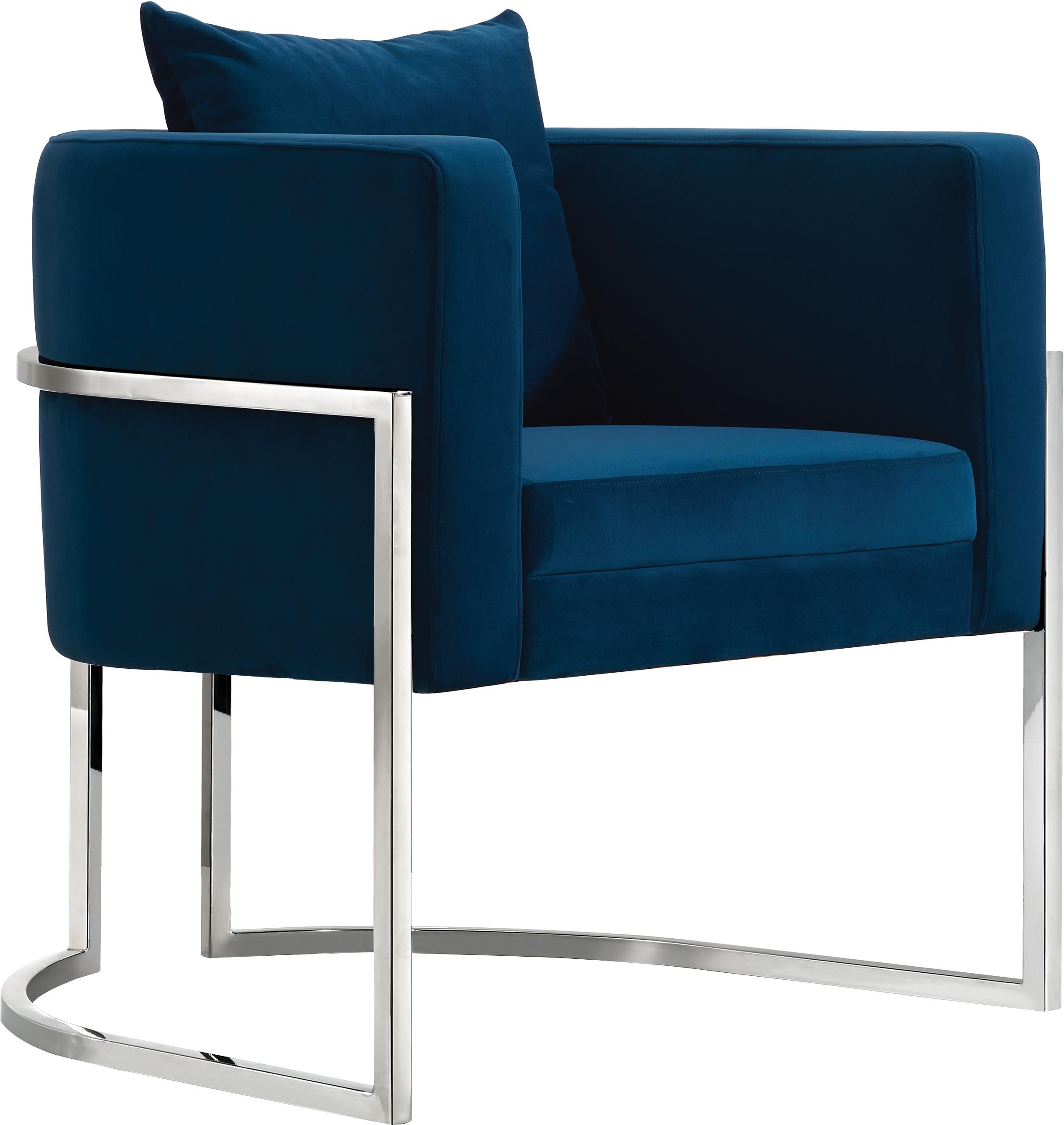 Pippa Navy Velvet Accent Chair - Luxe Home Furnishings (Jersey City, NJ)